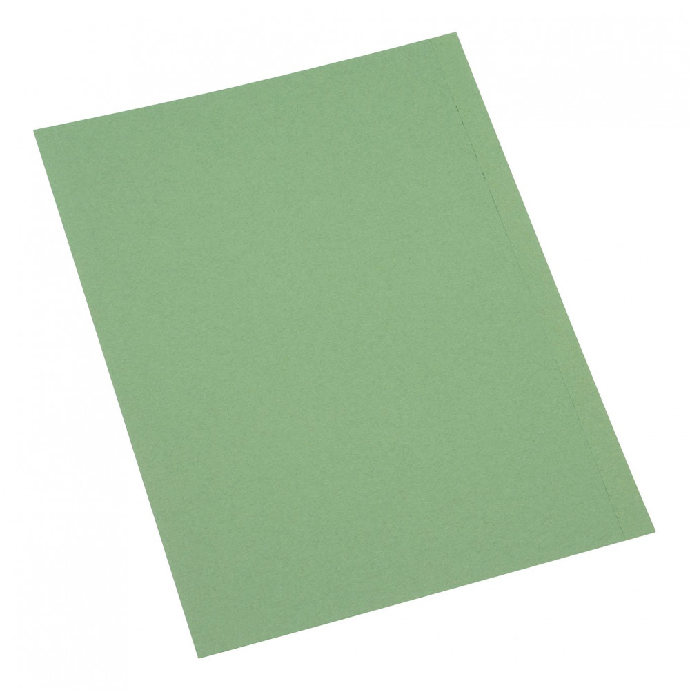 SQ CUT FOLDER 250GSM A4 GRN PK100