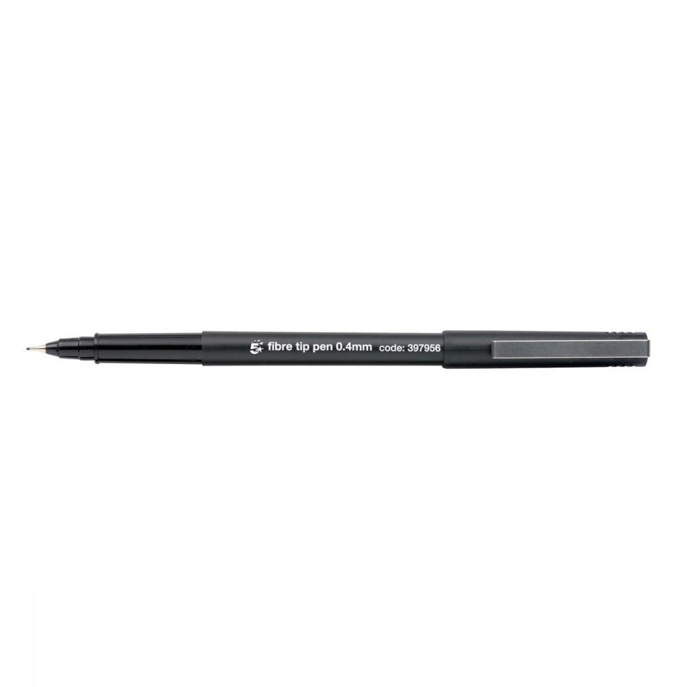FIBRE TIP PEN MEDIUM BLACK PK12