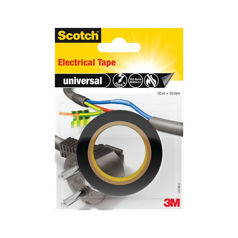SCOTCH ELECTRICAL TAPE BLK 10MX15MM