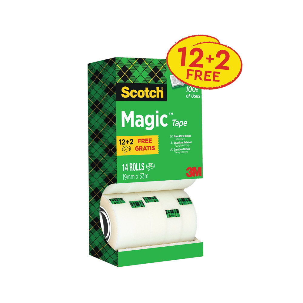 SCOTCH MAGIC TAPE 19MM X12 X2FOC P14