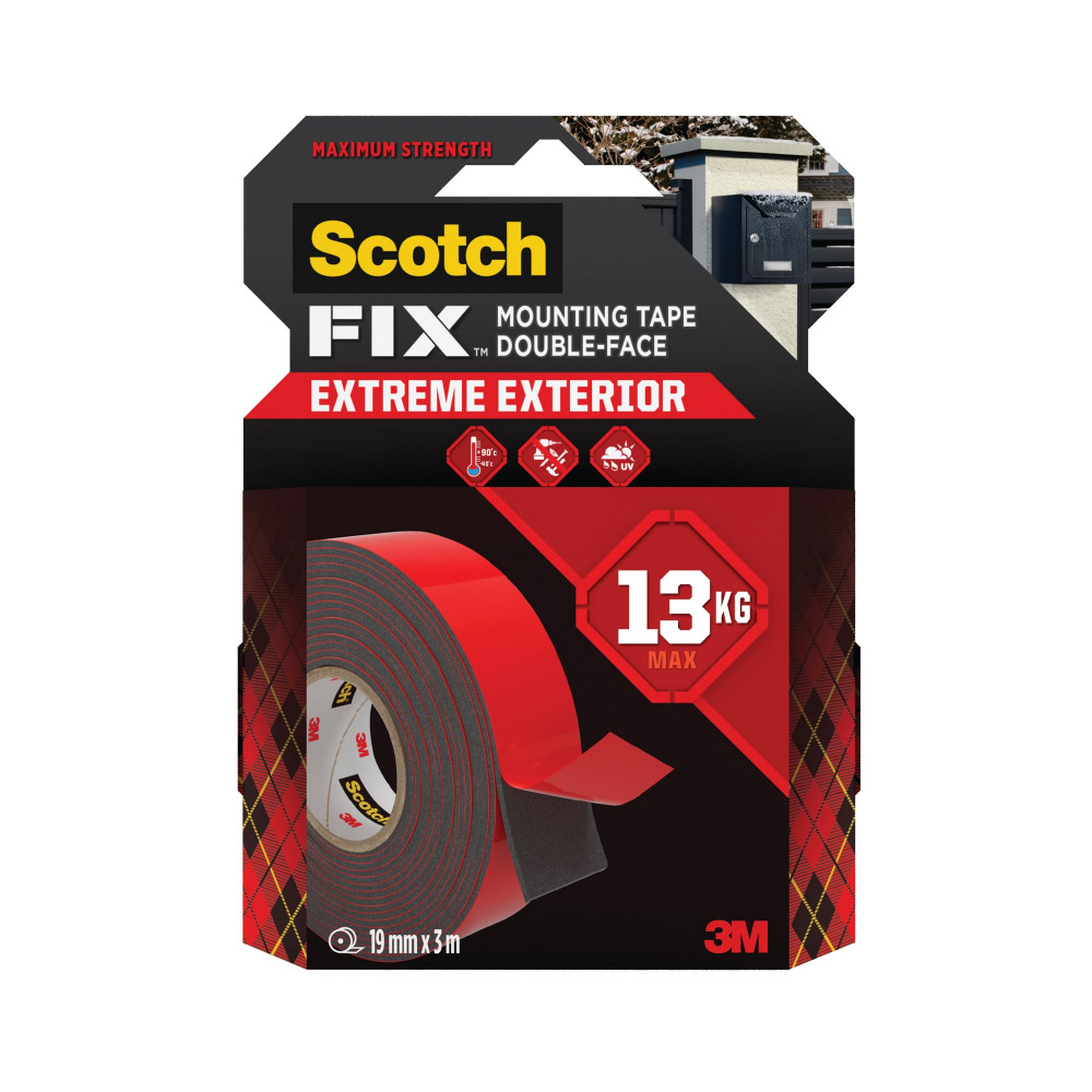 SCOTCH-FIX DS EXT MNT TAPE 19MMX3M