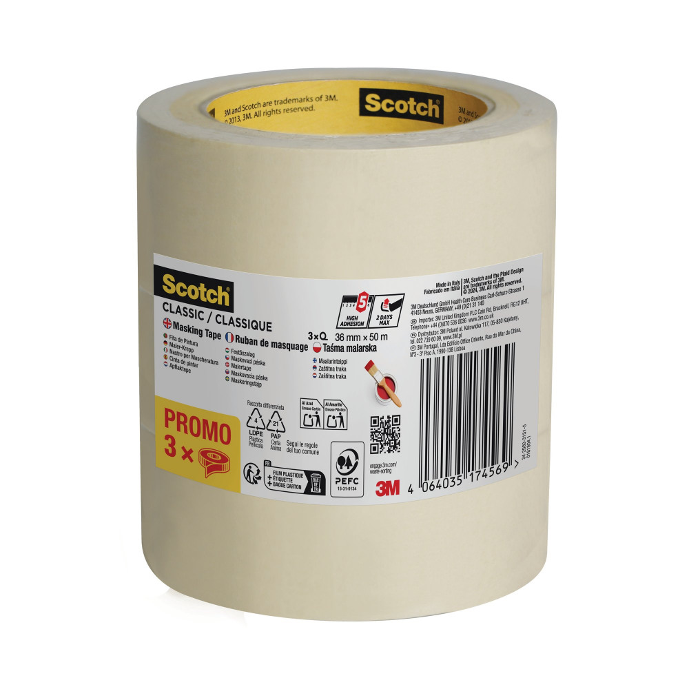 CLASSIC MASKING TAPE 36MMX50M P3