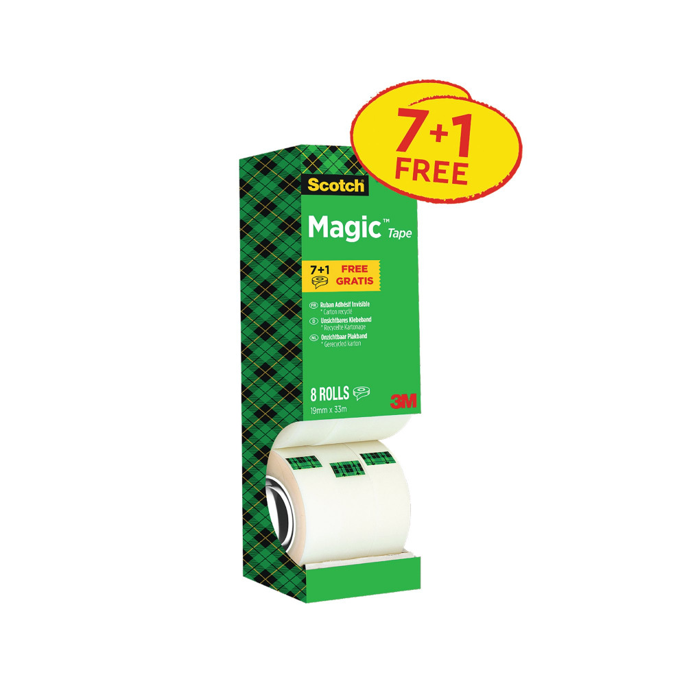 SCOTCH MAGIC TAPE TOWER ROLLS PK8