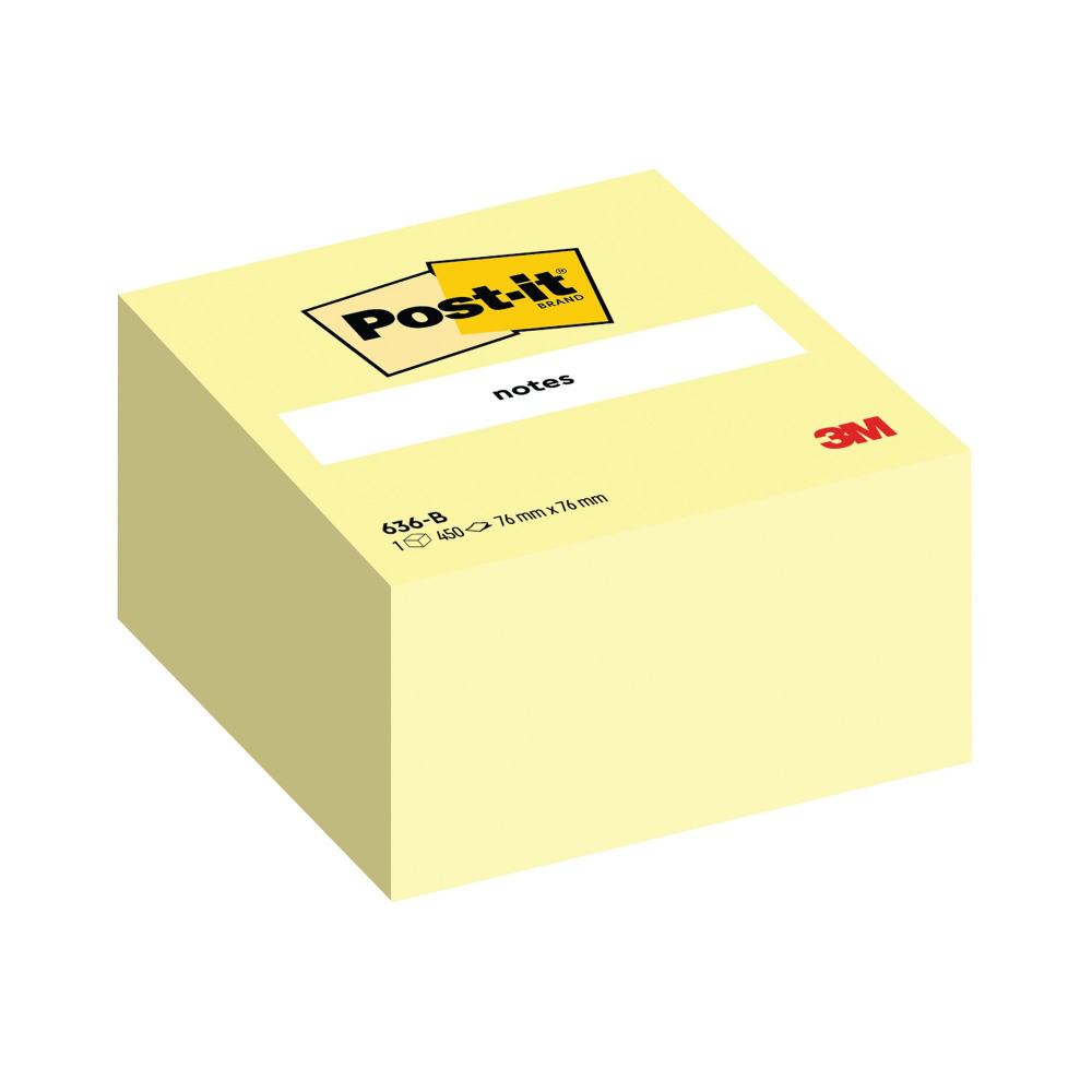 POST-IT NOTE CUBE 76X76 452SHT YLW