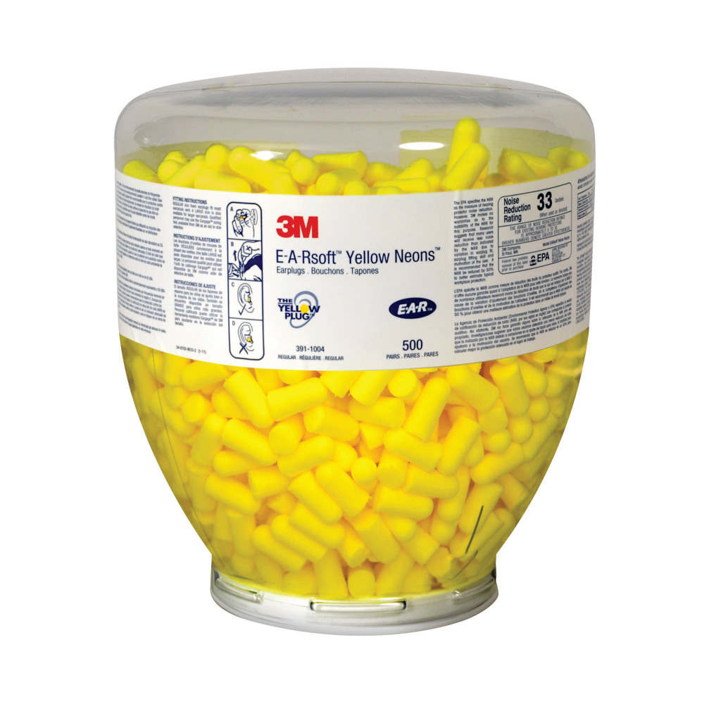 3M E-A-RSOFT YLW NEON RFL BTLE PK500