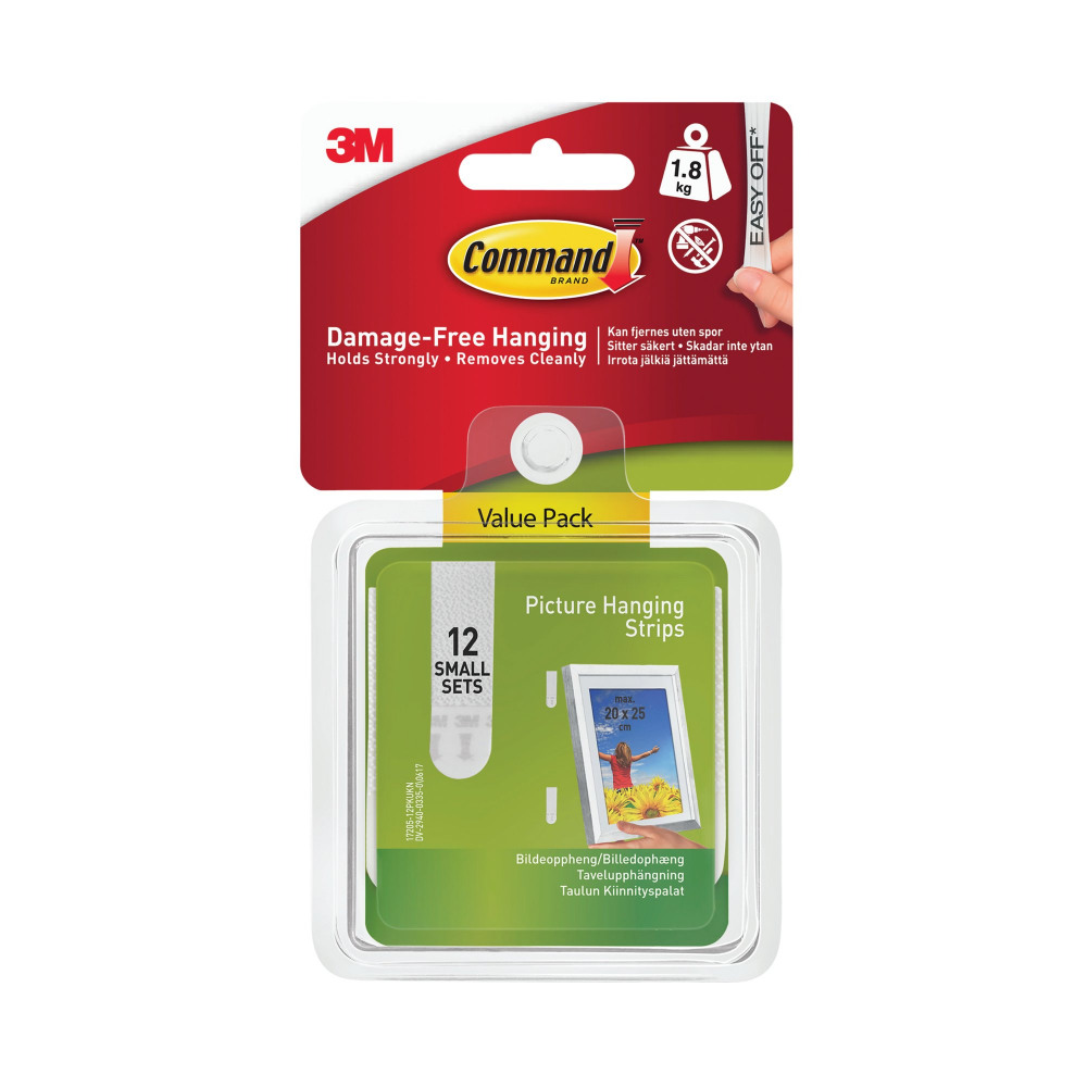 COMMAND SMALL PIC HANG STRIP PK12