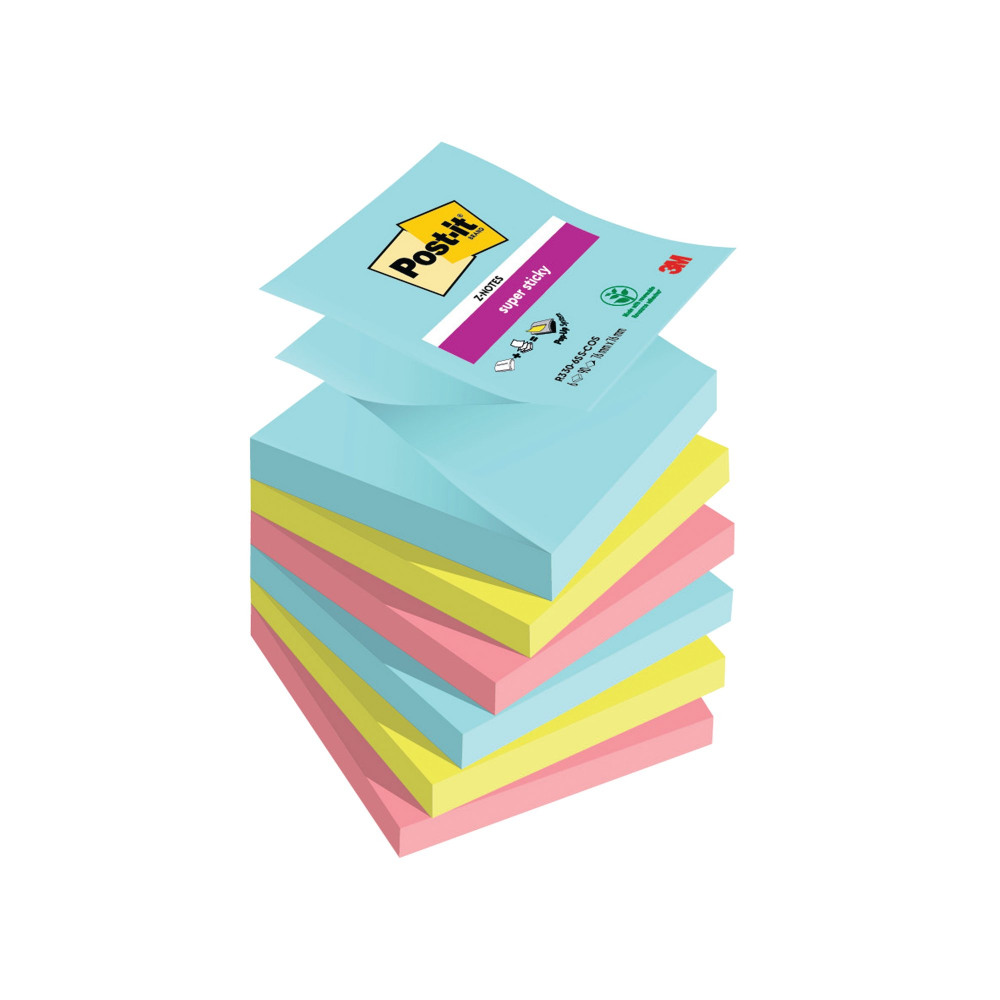 POST-IT S/S Z-N 76X76 90S COSMIC PK6