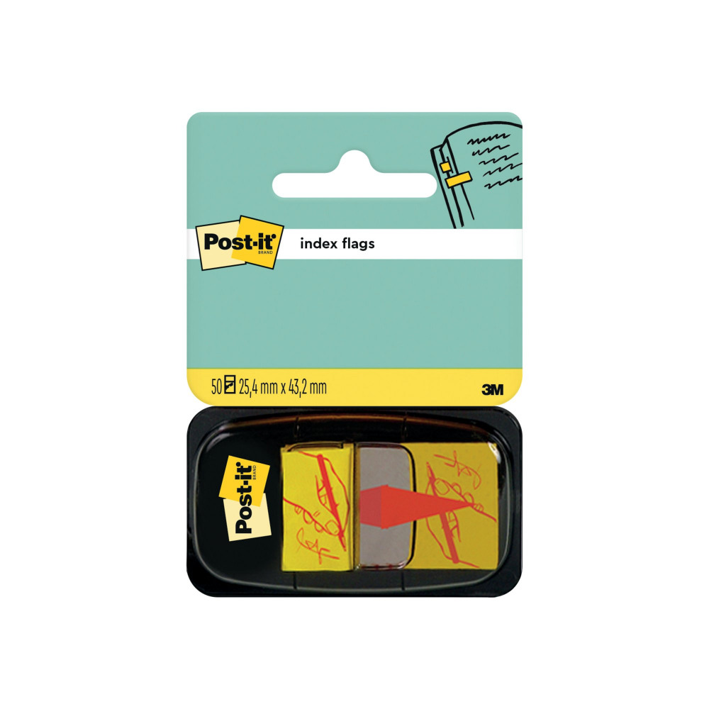 POST-IT INDEX SIGN HERE YLW + DISP
