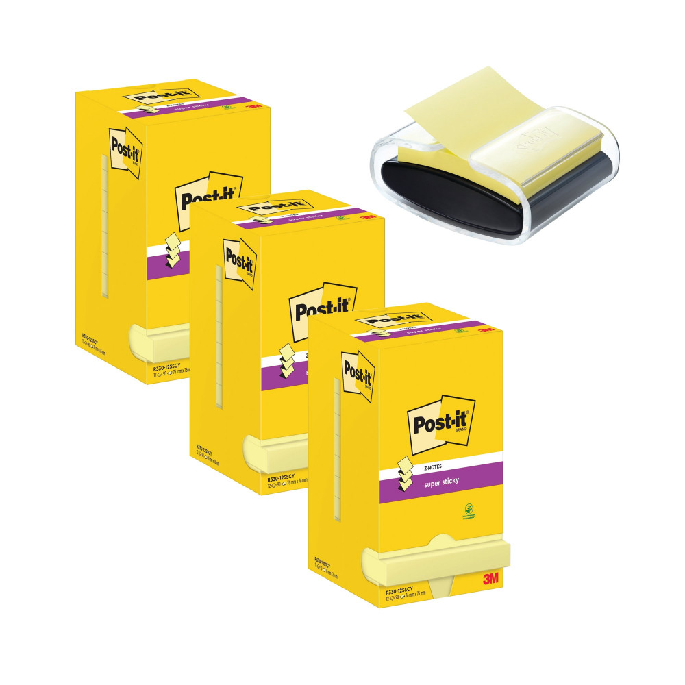 POST-IT SS Z YLW PK12 BUY3 +FOC DISP
