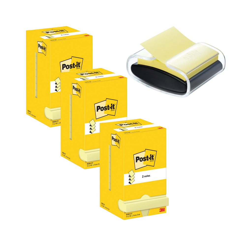 POST-IT Z YLW PK12 BUY3 +FOC DISP