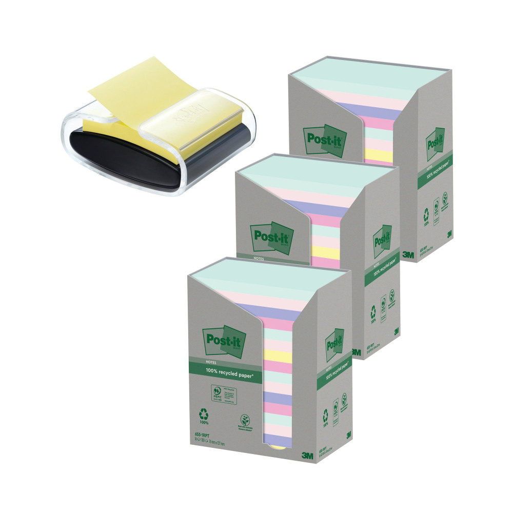 POST-IT RCYC AST PK16 BUY3 +FOC DISP