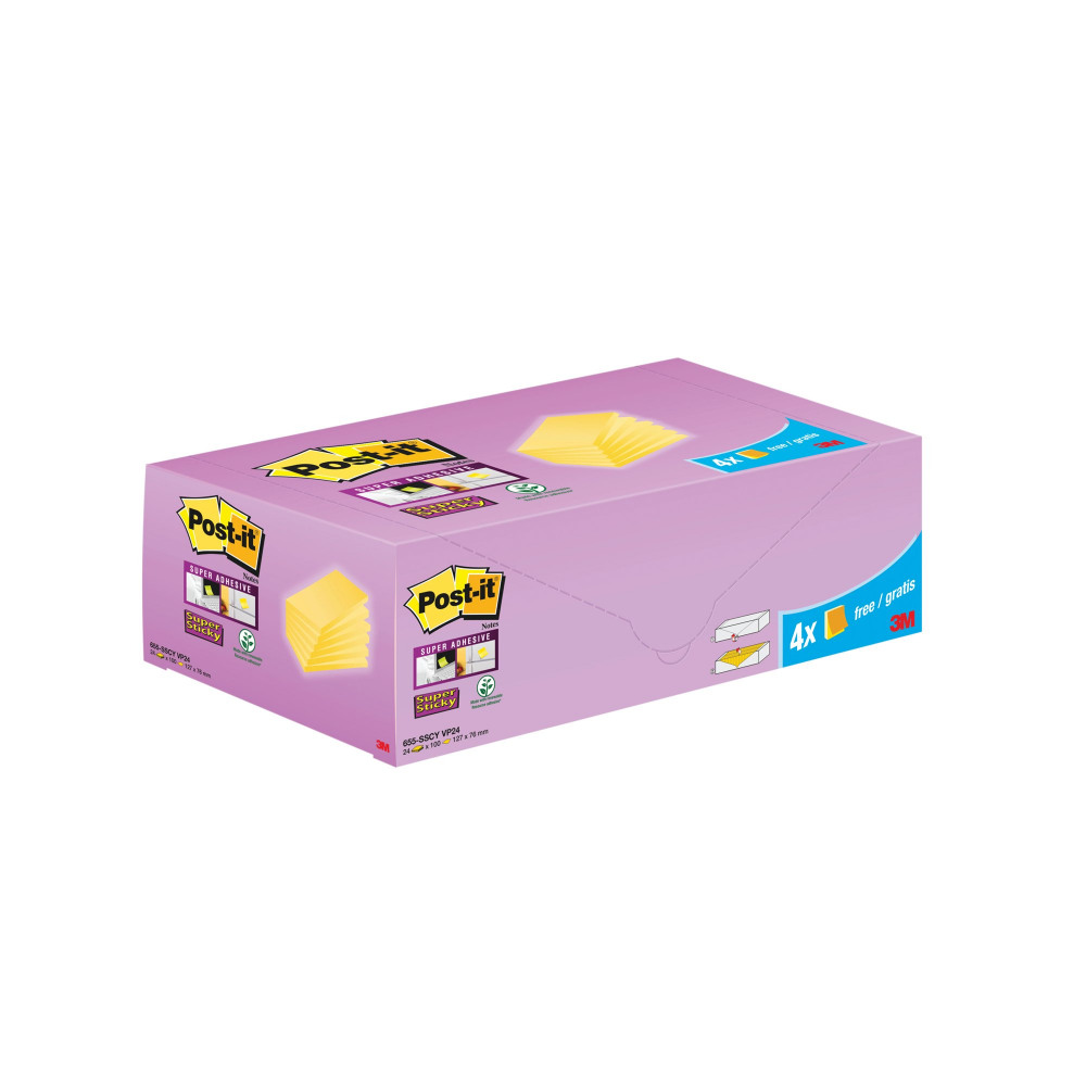POST-IT STICKY NOTE CAB 127X76 YLW