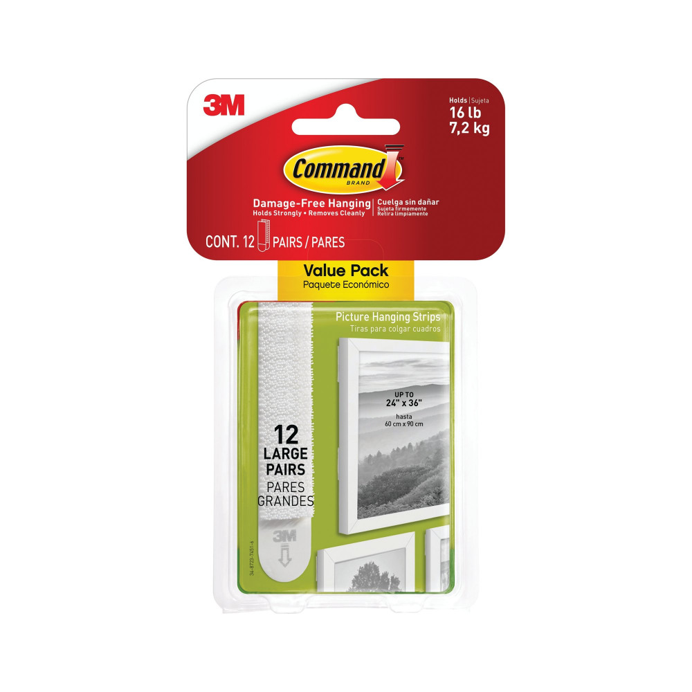 COMMAND L PICTURE HANG STRIPS PK12