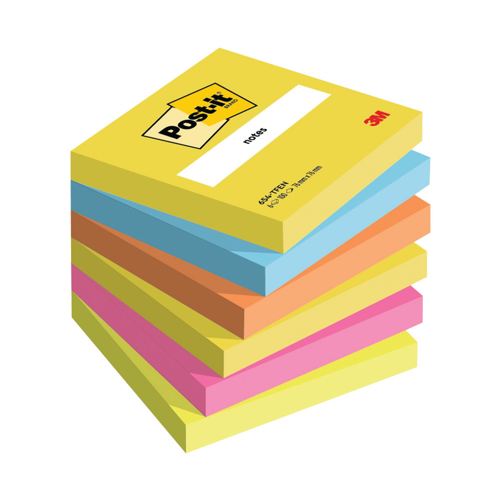 POST-IT NOTES ENERGETIC 76X76 PK6