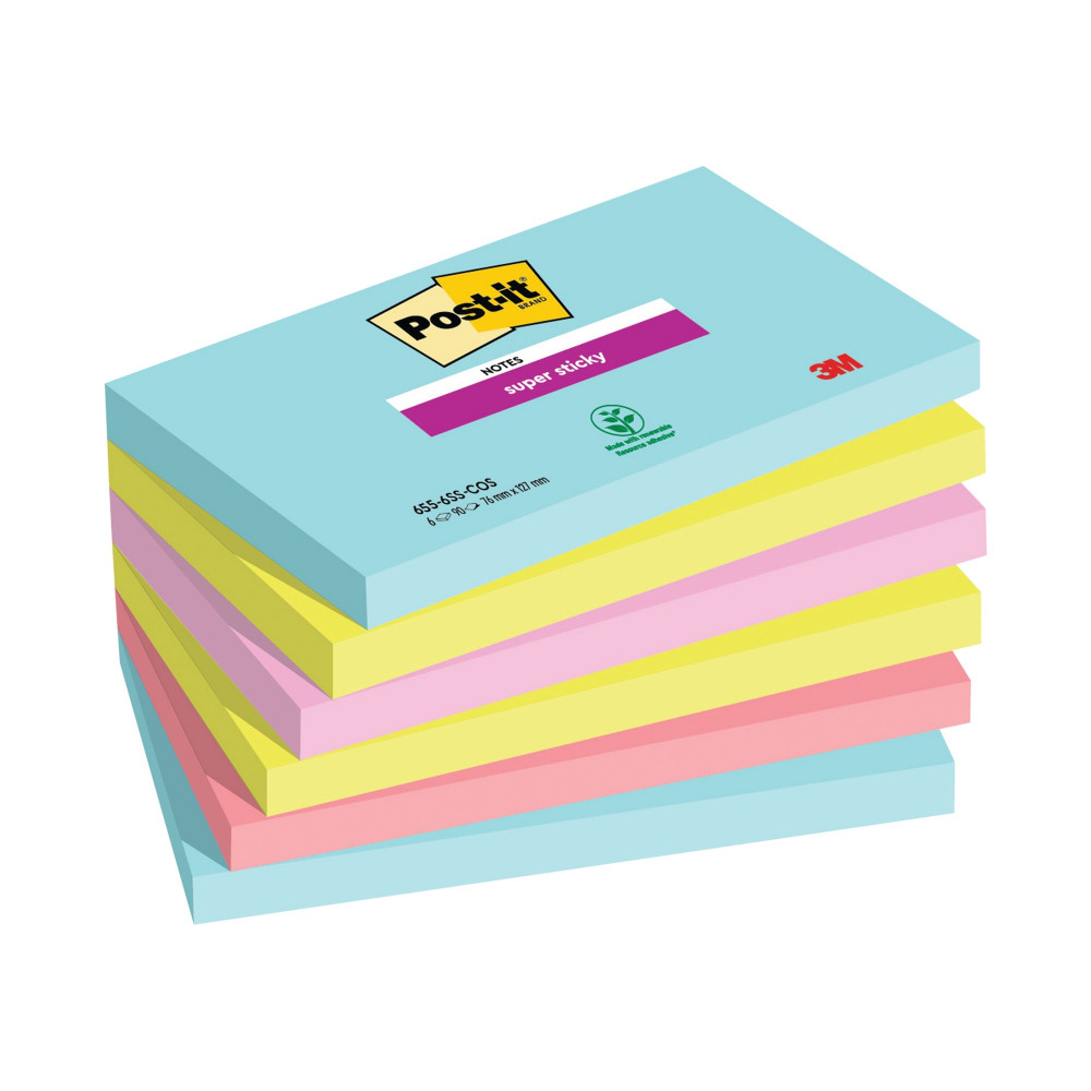 POST-IT S/S NOTES 76X127 MIAMI P6