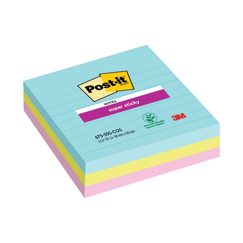 POST-IT S/S LINED XL NOTES COSMIC P3