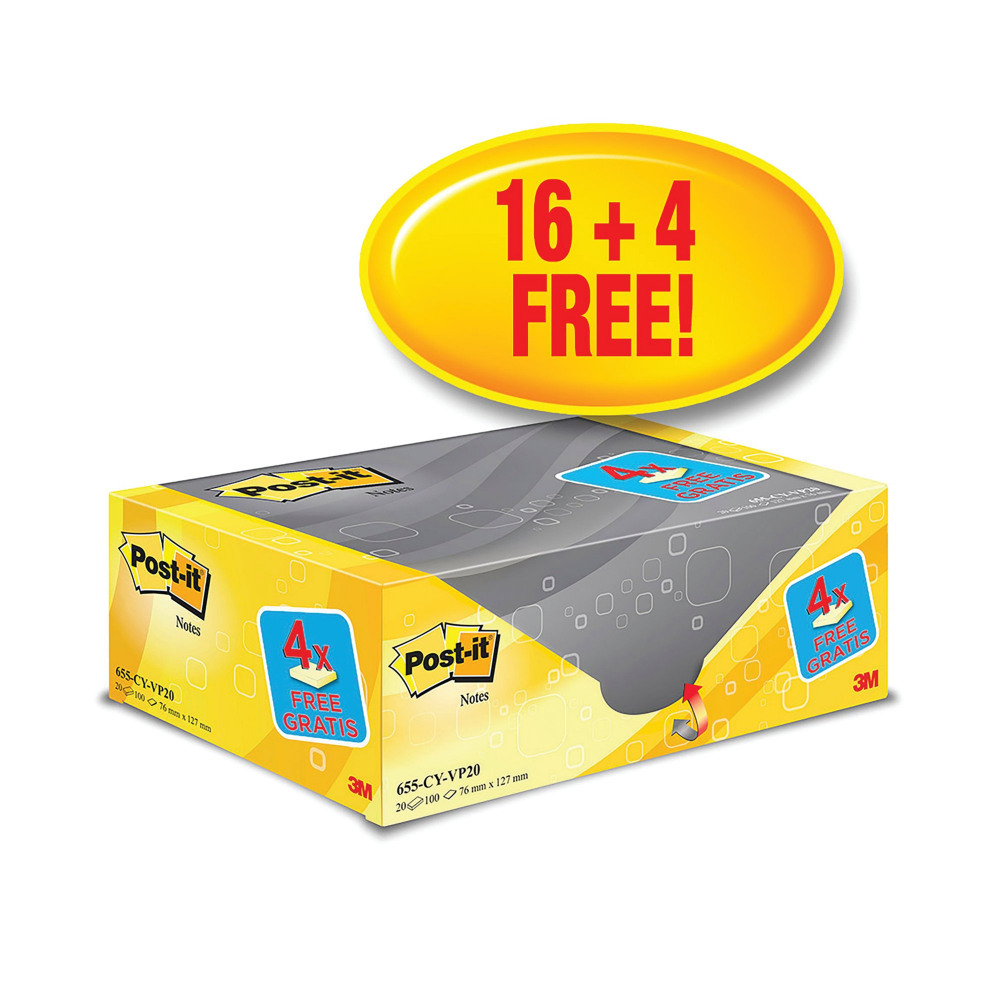 VALUE PKPOSTIT NOTES 76X127MM P20