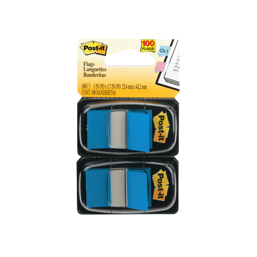 POSTIT INDEX FLAG DISPENSER BLUE PK2