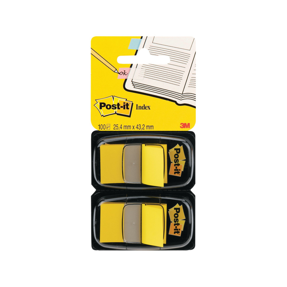 POSTIT INDEX FLAG DISPENSER YLW PK2