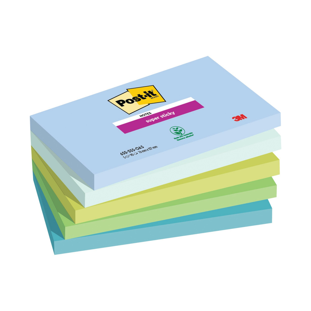 POST-IT OASIS 76X127MM X90 SHEET PK5