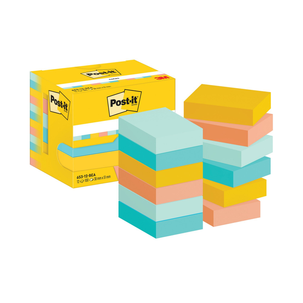 POST-IT BEACHSIDE 38X51MM X100 PK12