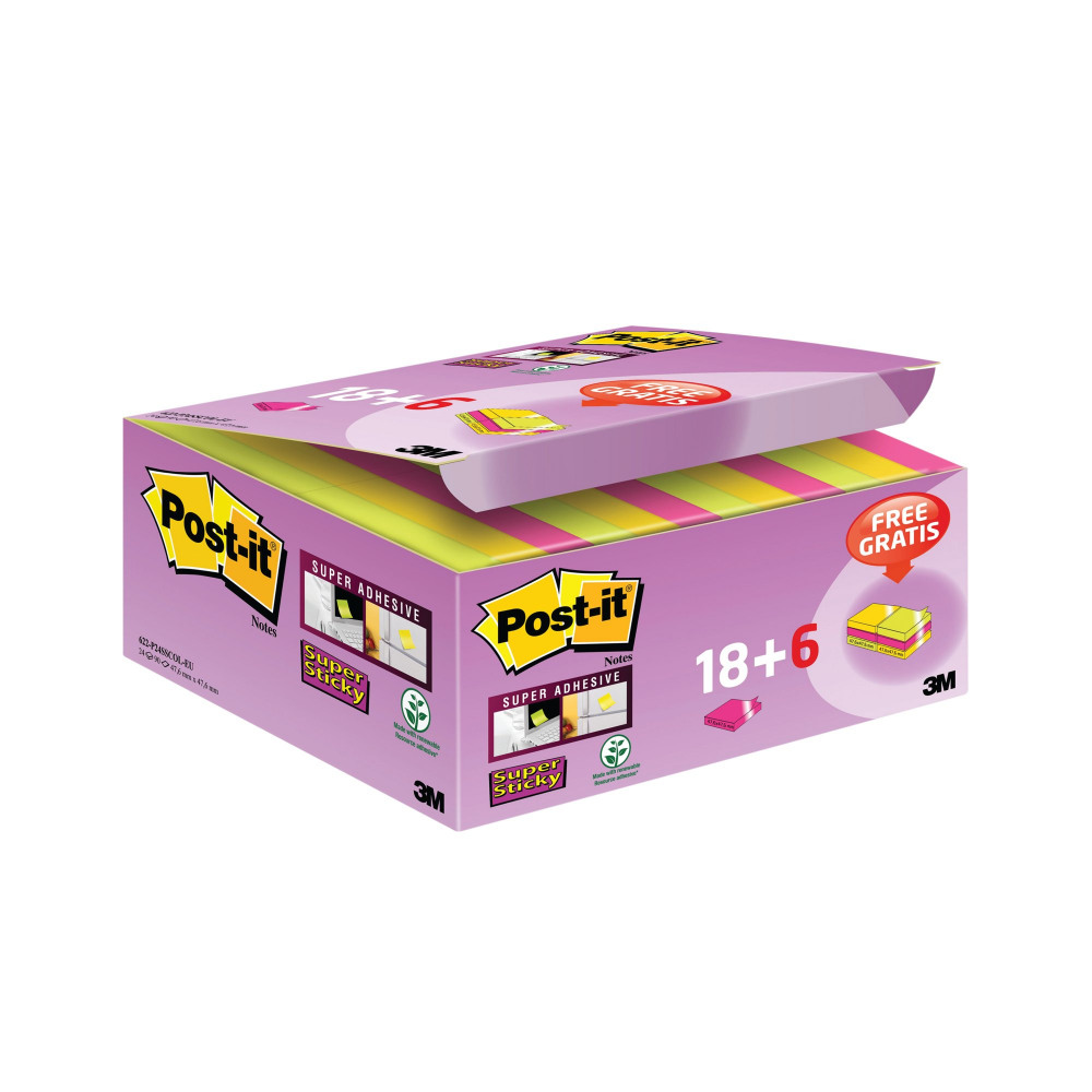 POSTIT SST NOTES 47.6X47.6MM AST P24