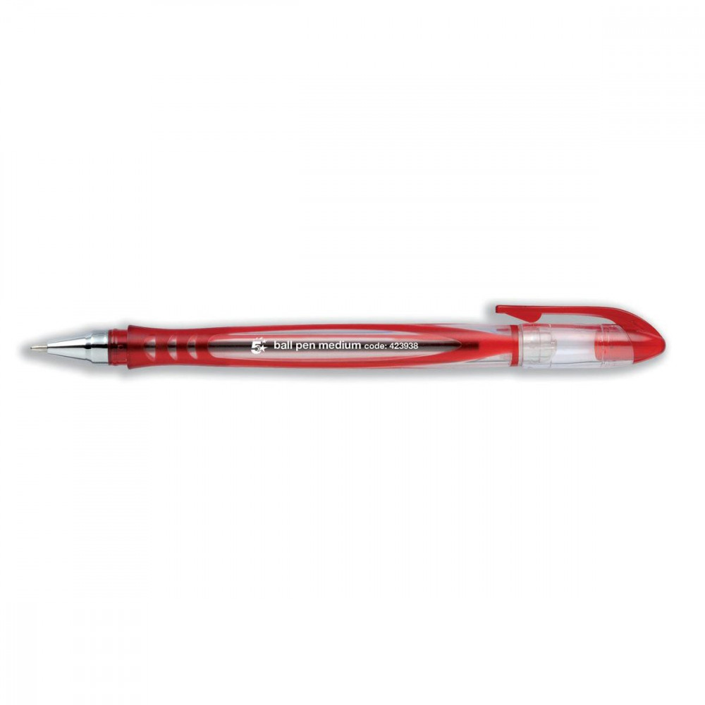 GRIP BALL PEN MEDIUM RED PK20