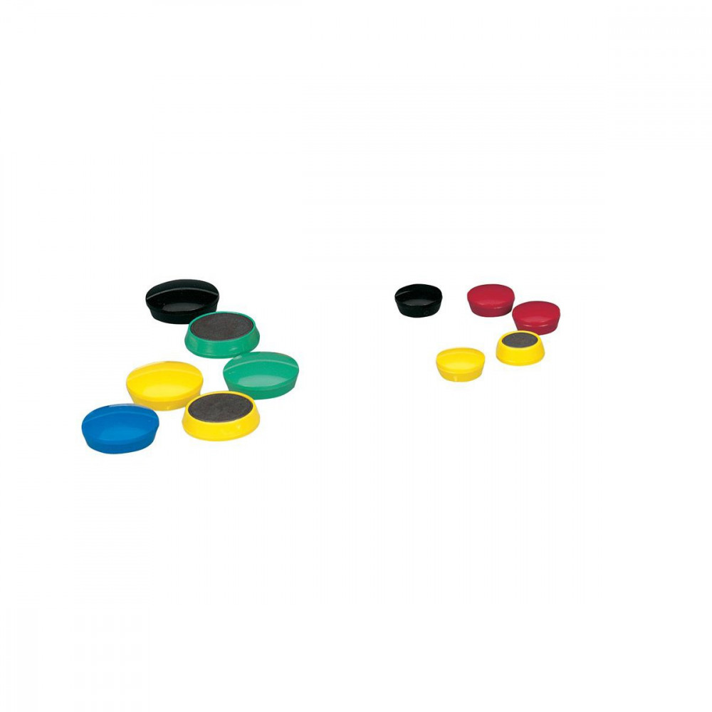 ROUND COVERED MAGNETS 25MM AST PK10