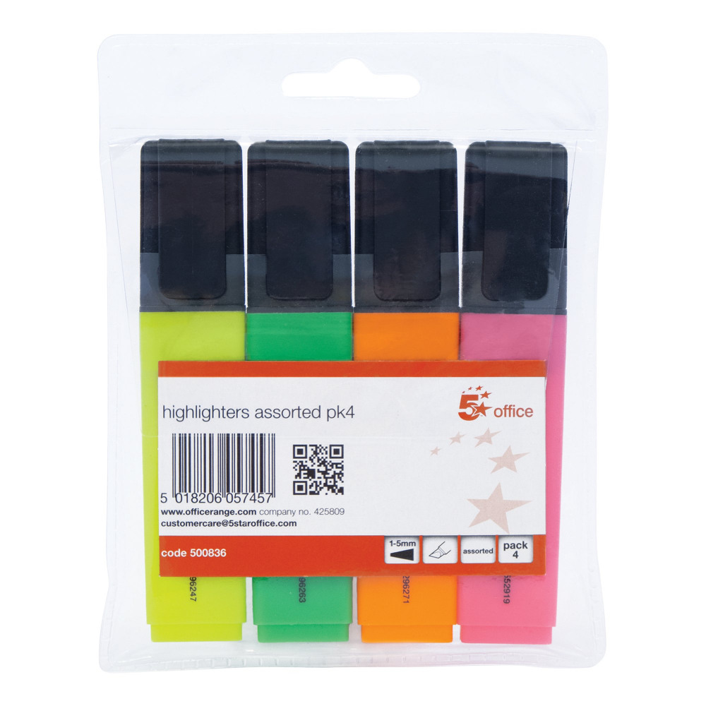 HIGHLIGHTER CHISEL AST PK4