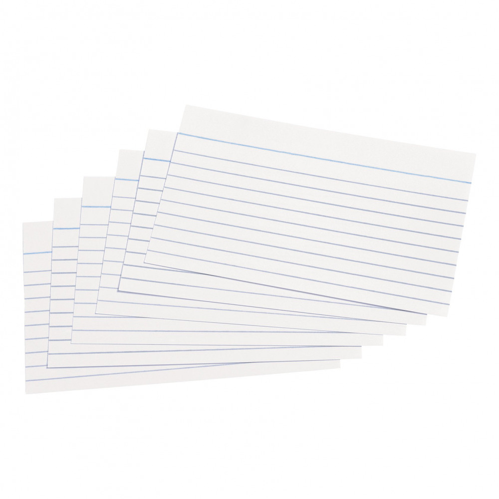 RECD CARDS 5X3IN 127X76MM WHT PK100