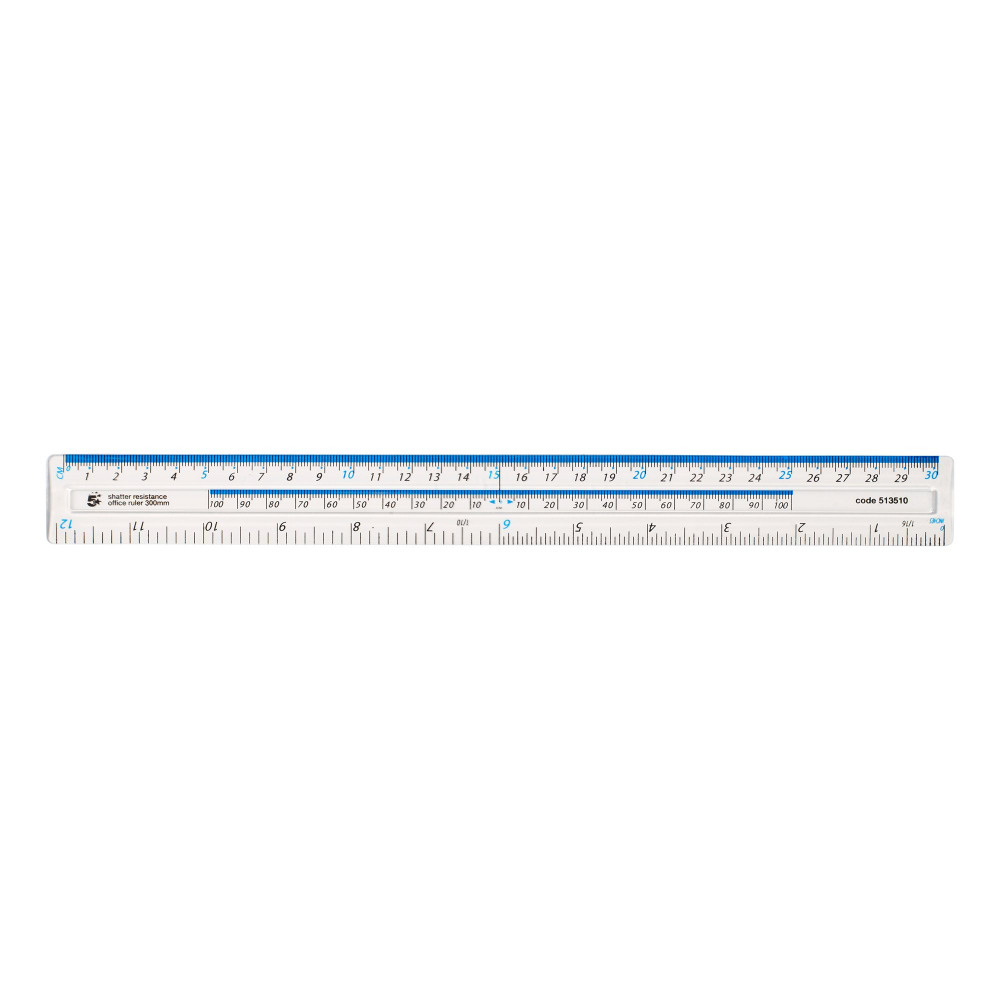 RULER SHATTER-RESISTANT 300MM CLR