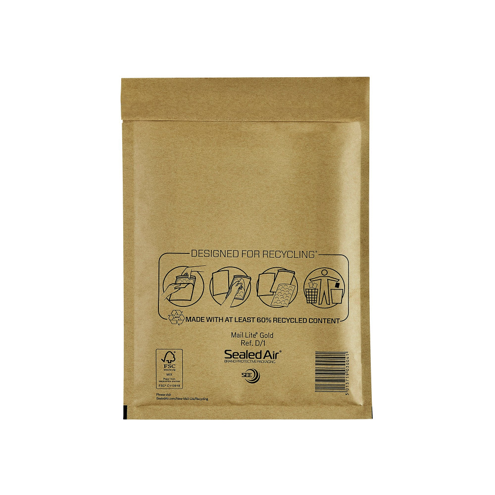 SEALED AIR BUBBLE BAG D1 GOLD PK100