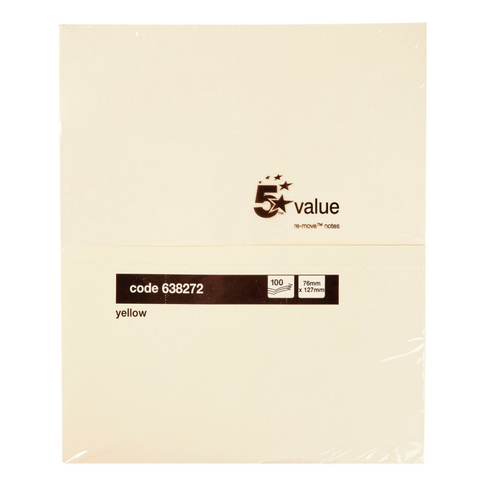 REPOSITIONABLE NT 75X127MM YLW PK12