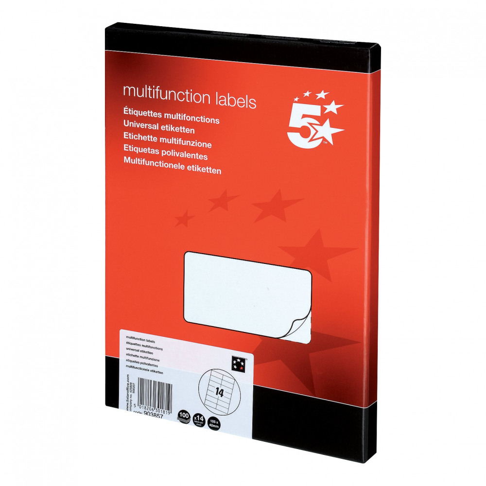 MPPS LABELS 105X42MM WHITE PK400