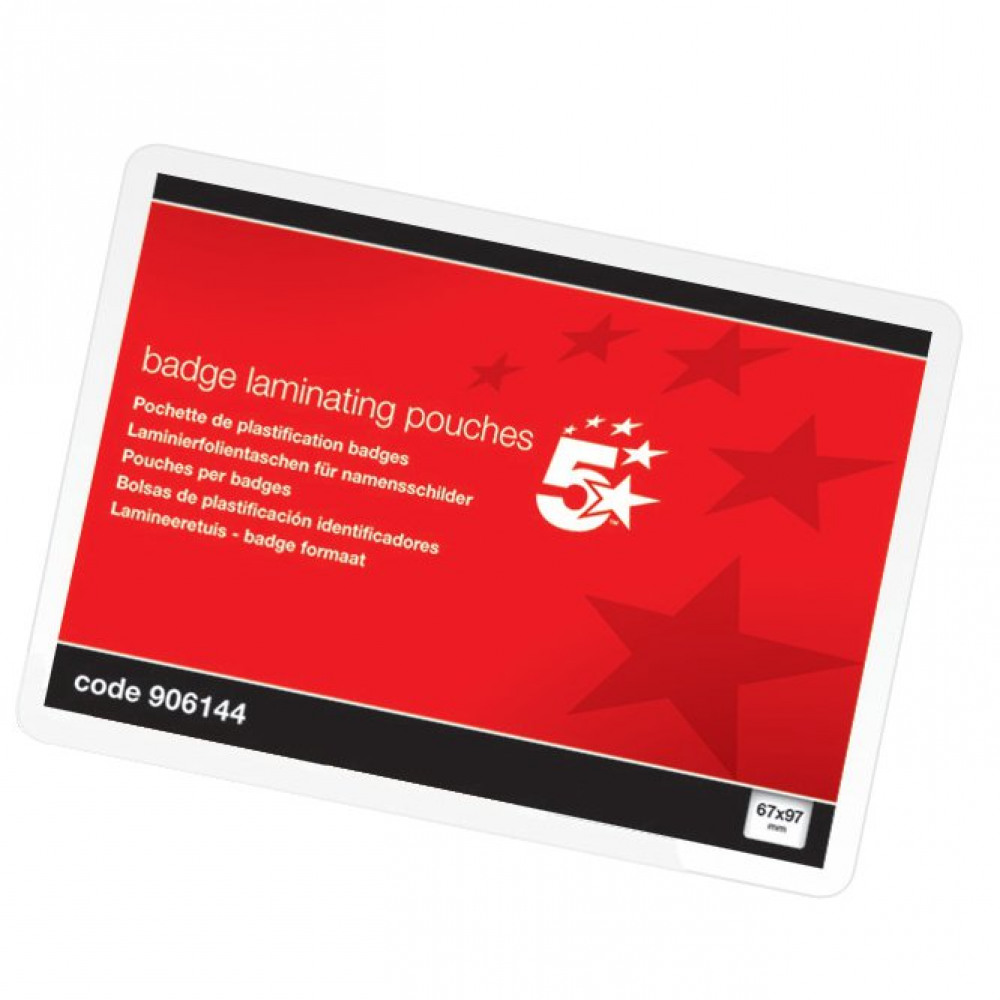 LAMG POUCHES BADGE SZ 67X97MM PK100