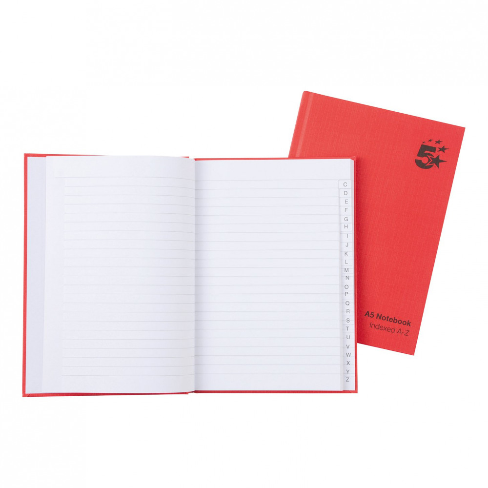 MSCT NOTEBOOK 70GSM 192PP A5 RED PK5