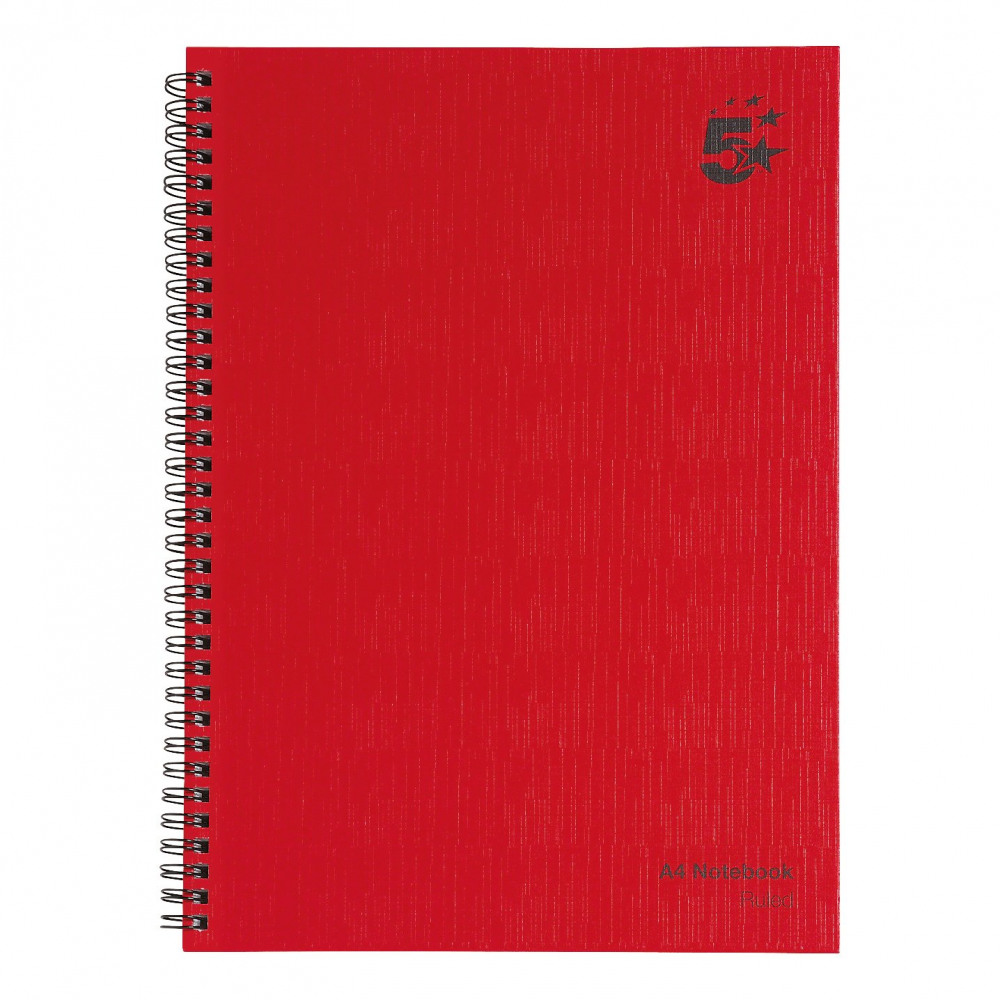 MSCT NOTEBOOK RLD A4 RED PK5