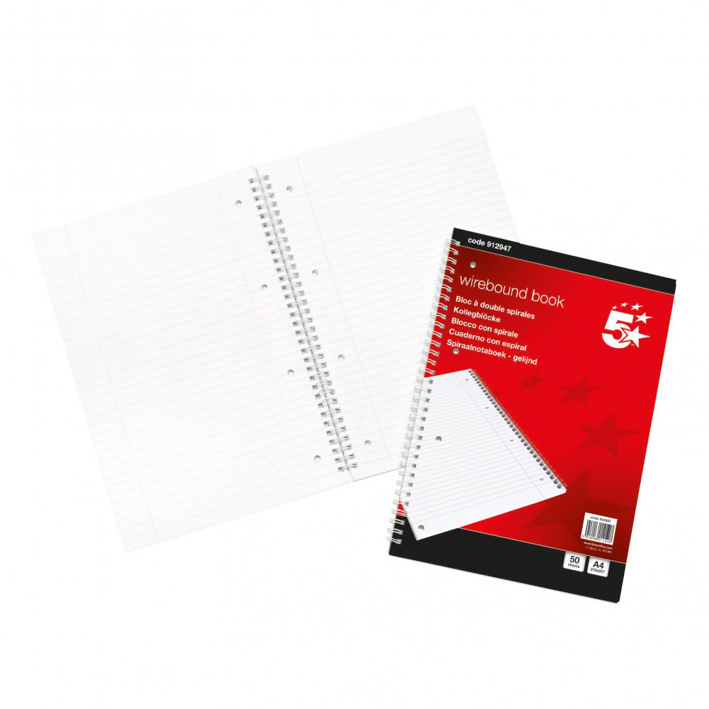 NOTEBOOK 100A4 RED/WHT PK10