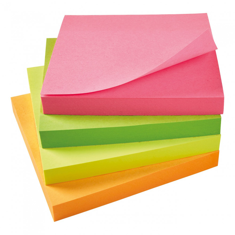 REPB NEON 76X76MM AST PK12