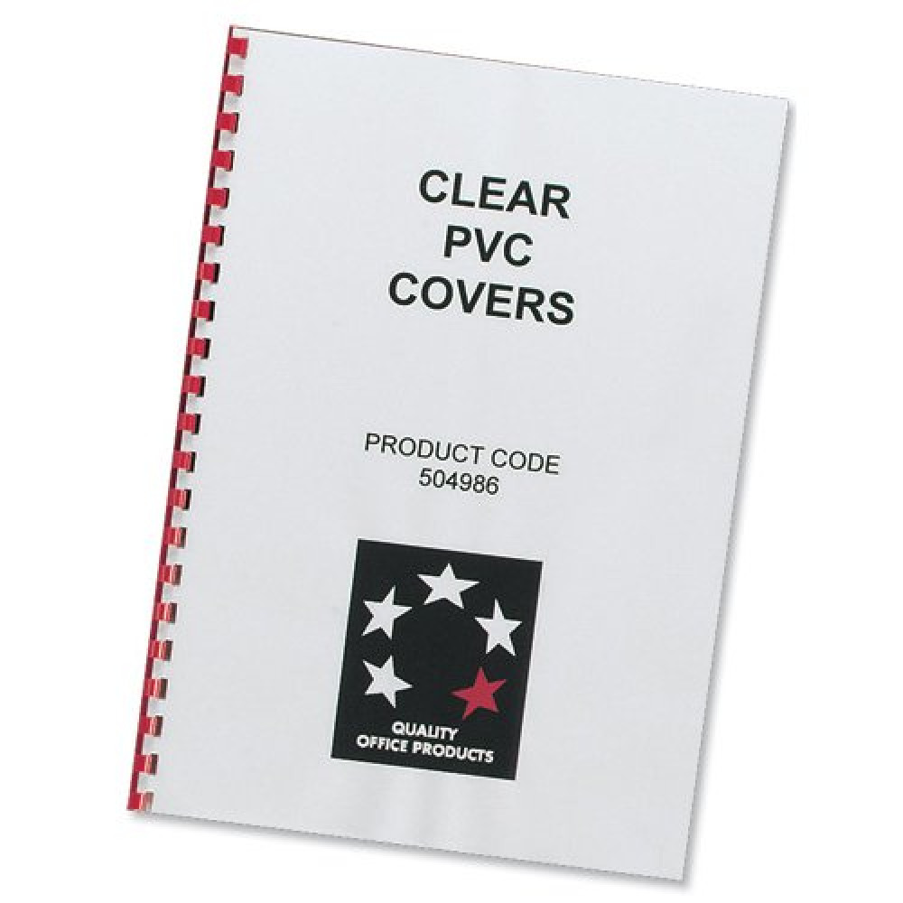 COMB BNDG COVERS 150MI A4 CLR PK100