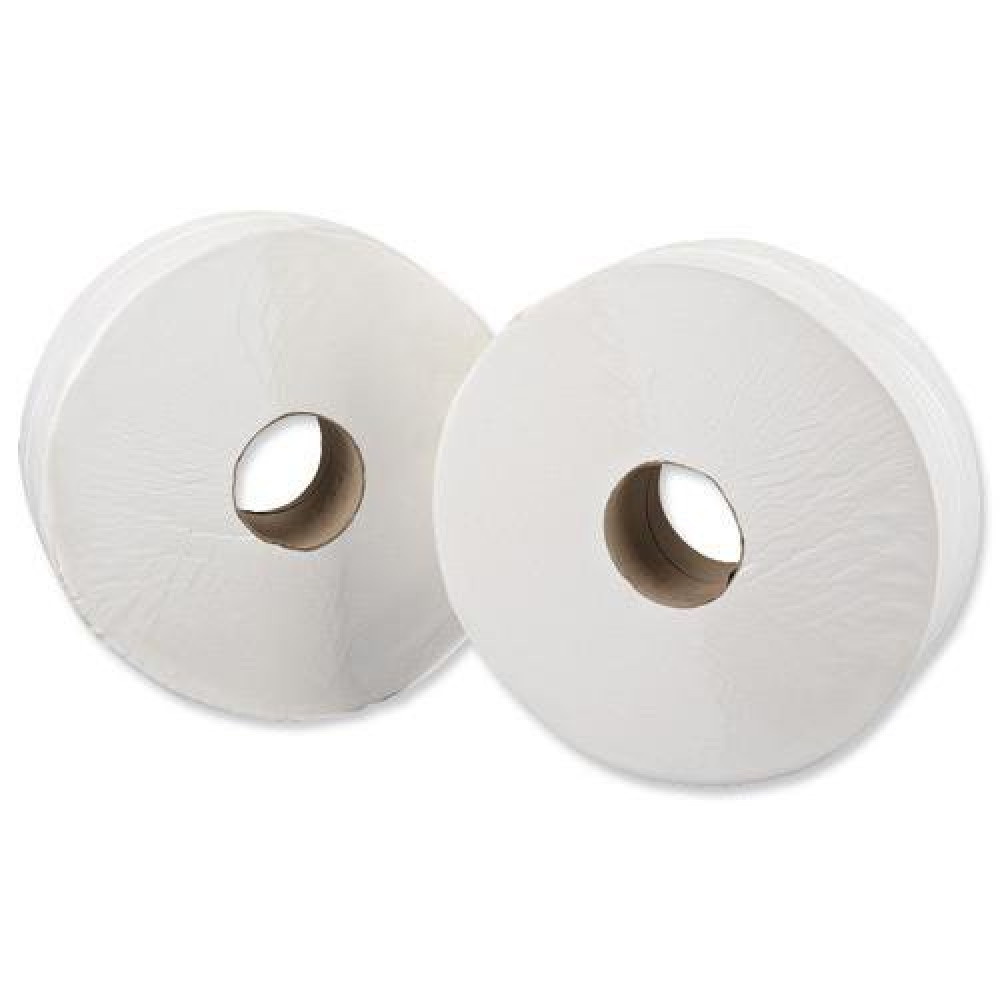JUMBO TOILET ROLL 1-PLY WHT PK6