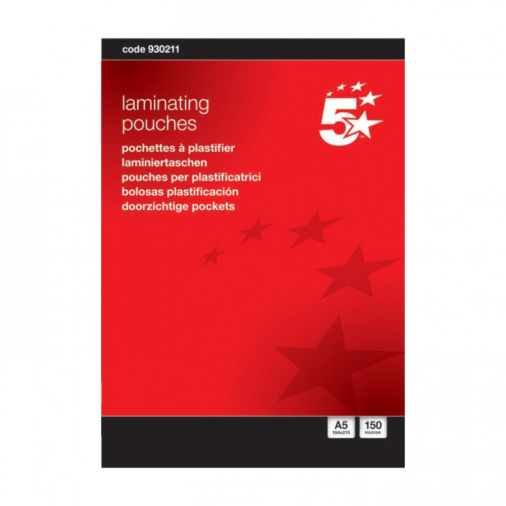 LAMG POUCHES 150MI A5 GLOSS PK100