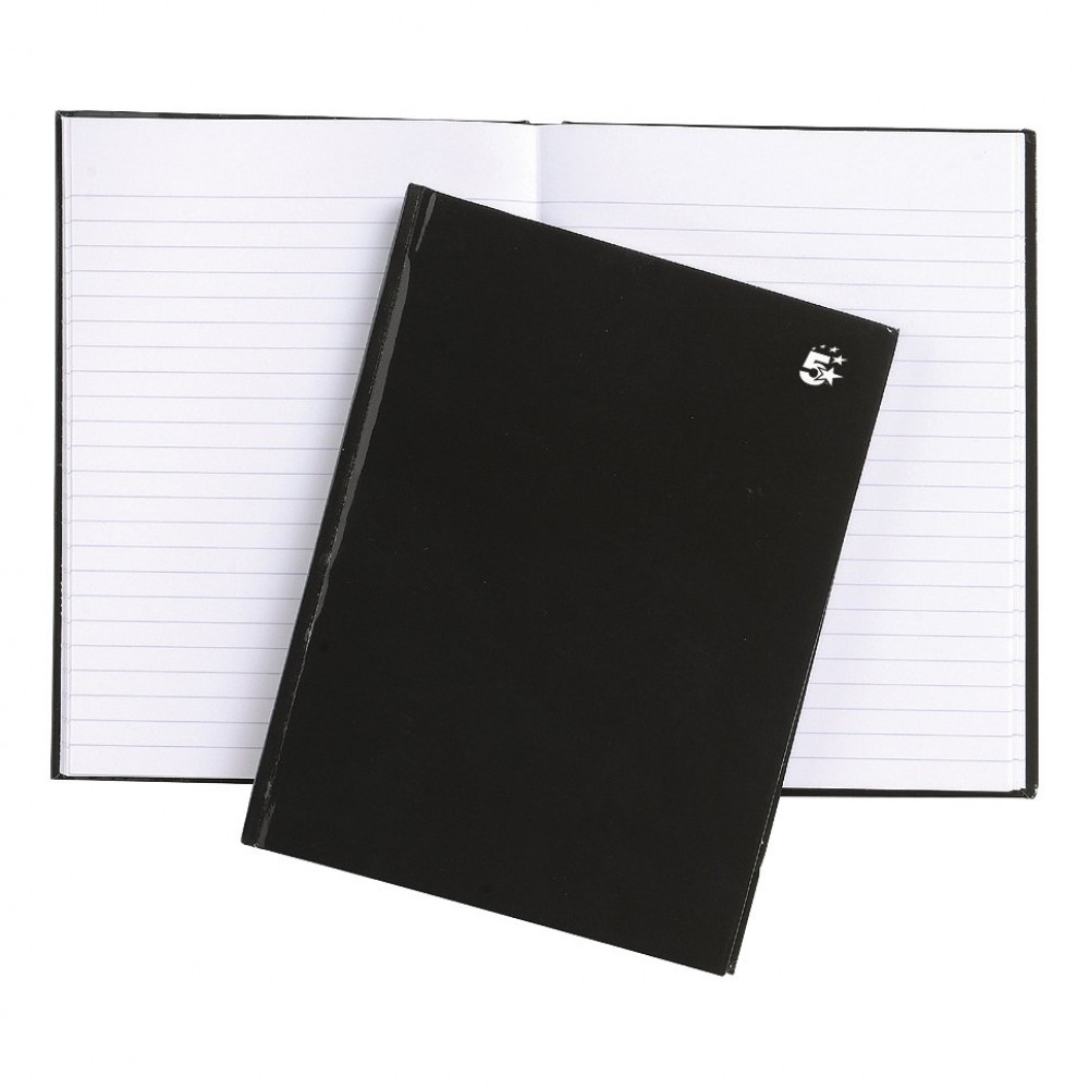 NOTEBOOK CSB RLD A5 BLK PK5