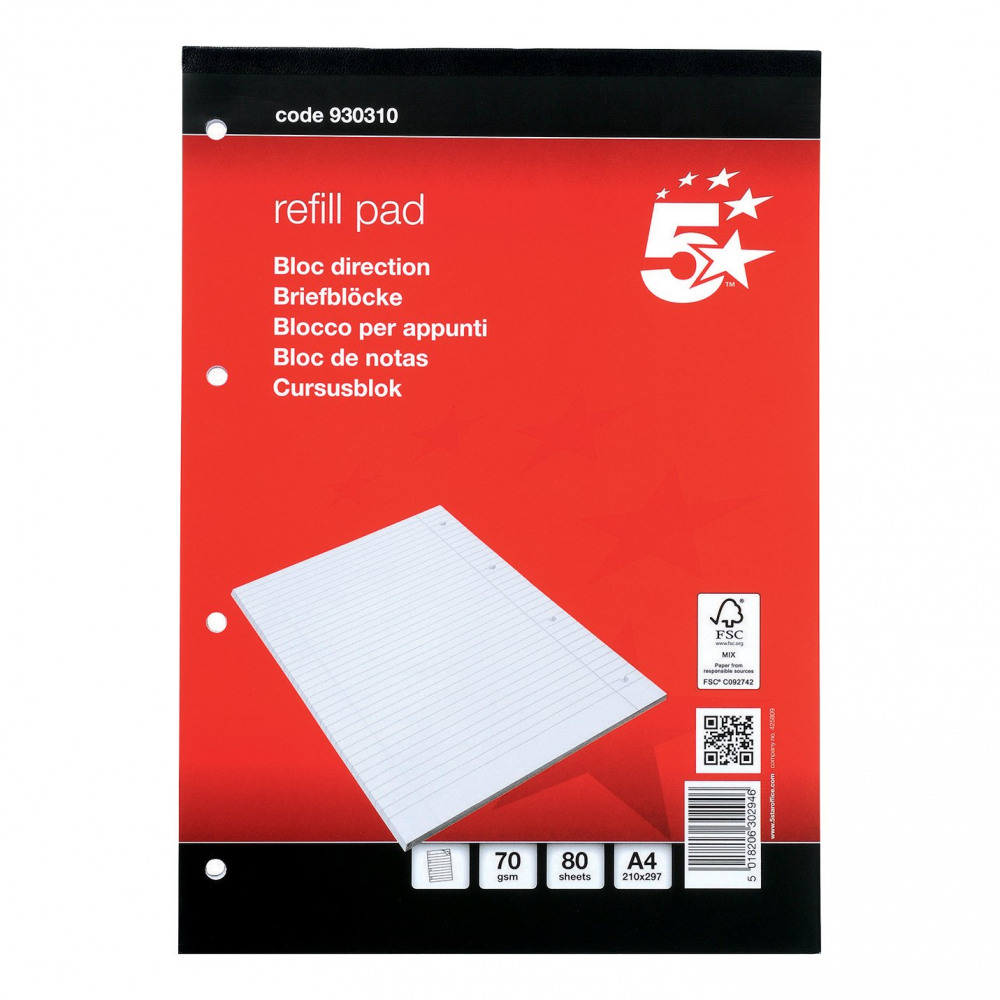 REFILL PAD A4 RED/WHT PK10