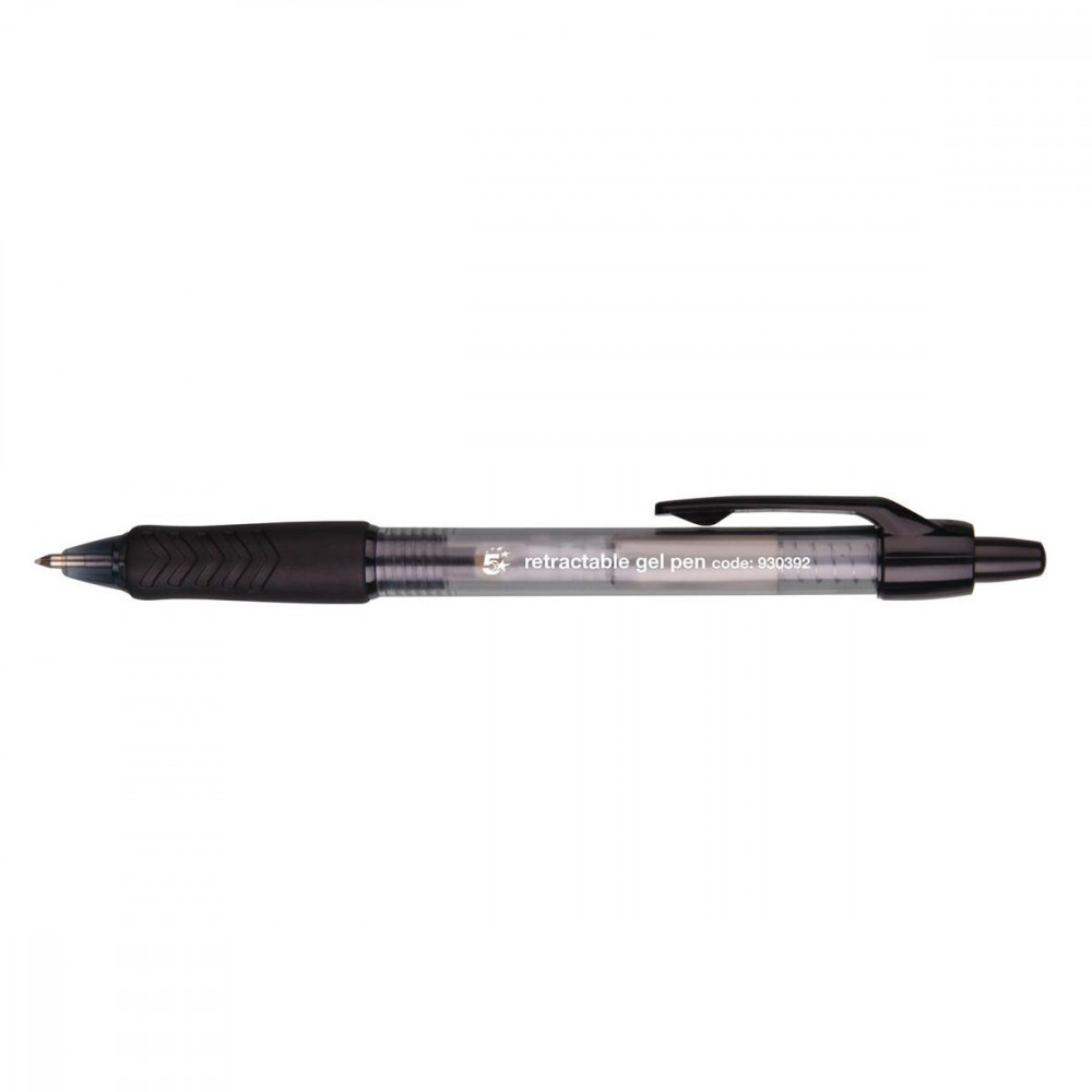 GEL ROLLERBALL RETRACTABLE BLK PK12