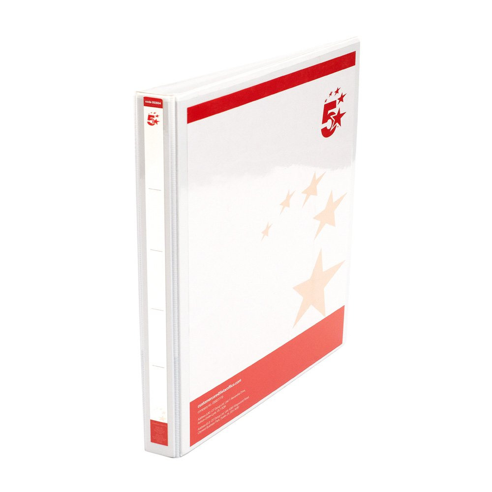 A4 PRES RING BINDER 16MM WHITE PK10