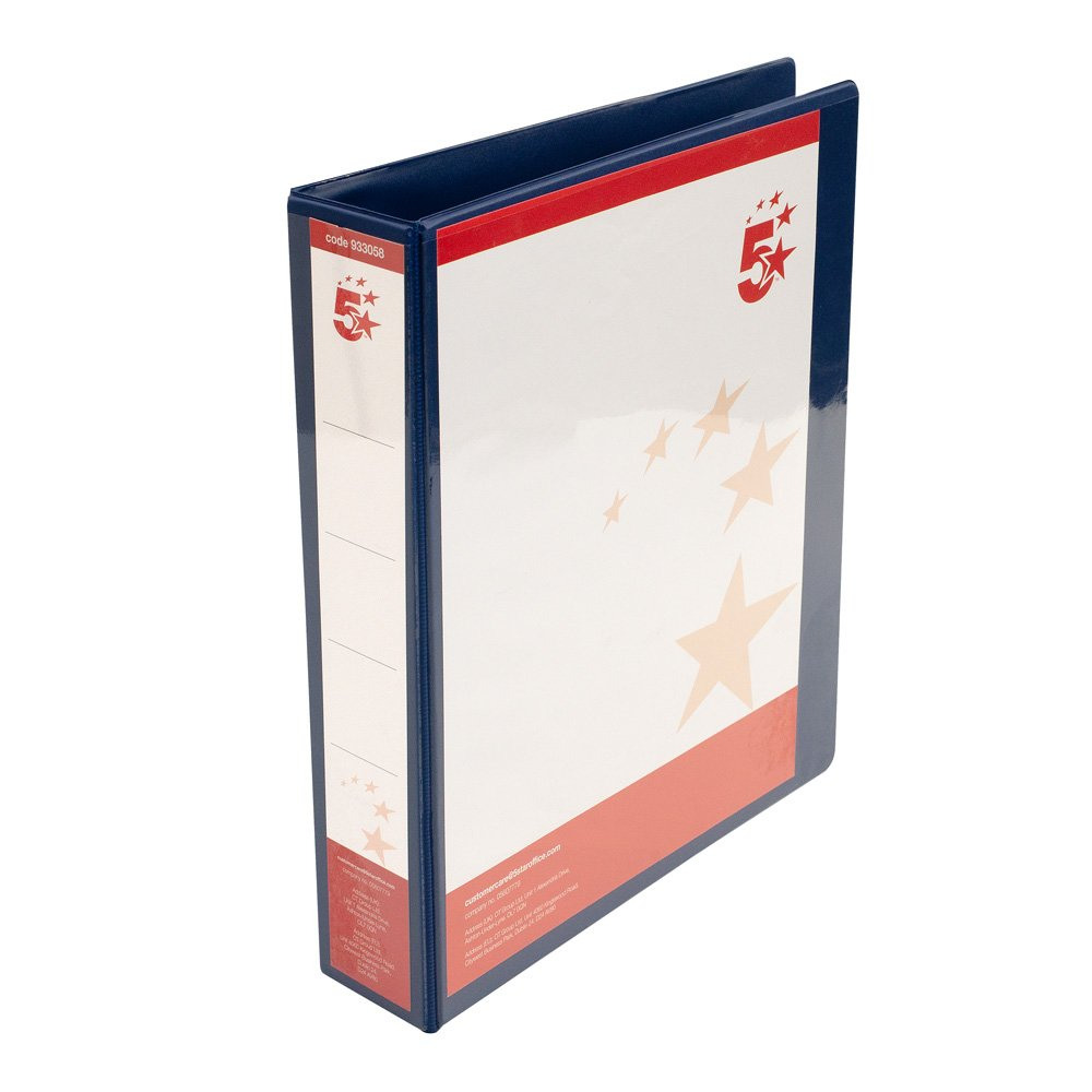 A4 PRES RING BINDER 38MM BLUE PK10