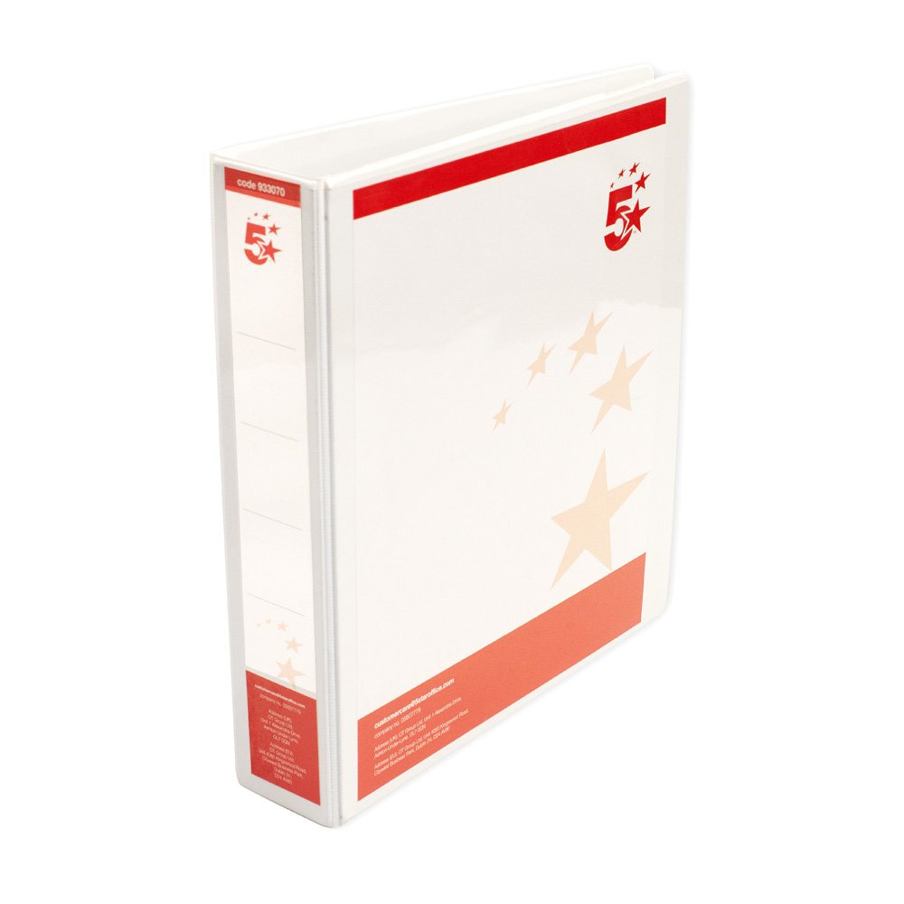 A4 PRES RING BINDER 38MM WHITE PK10