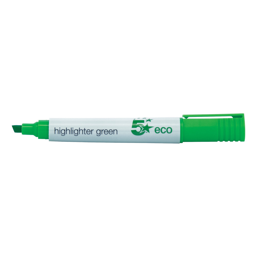 ECO HIGHLIGHTER CHISEL TIP GRN PK10