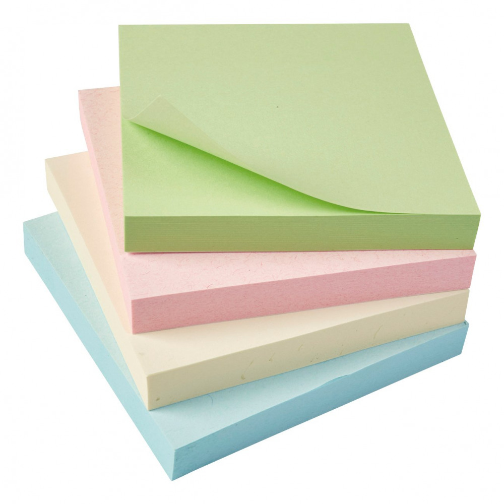 ECO RE-MOVE NOTES 76X76 PASTEL PK12